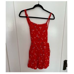 Free People Floral Romper w Adjustable straps